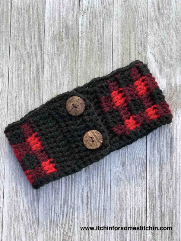 Simply Chic Plaid Ear Warmer by www.itchinforsomestitchin.com