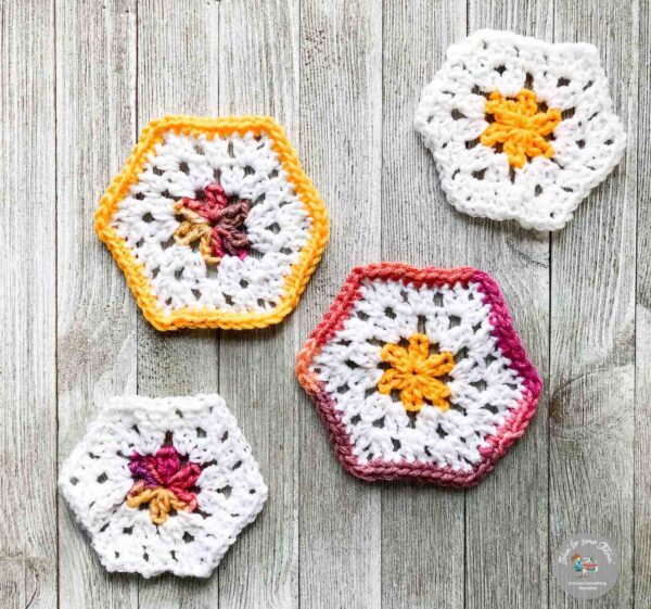 Crochet Granny Hexagons Tutorial by itchinforsomestitchin.com