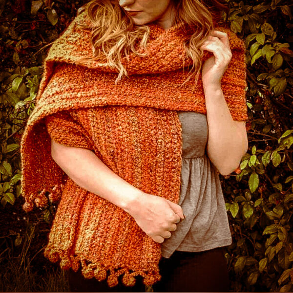 Cozy Fireside Crochet Wrap by Itchin' for some Stitchin'