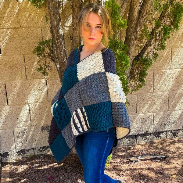 Crochet Granny Square Crochet Poncho Pattern by Itchin' for some Stitchin'