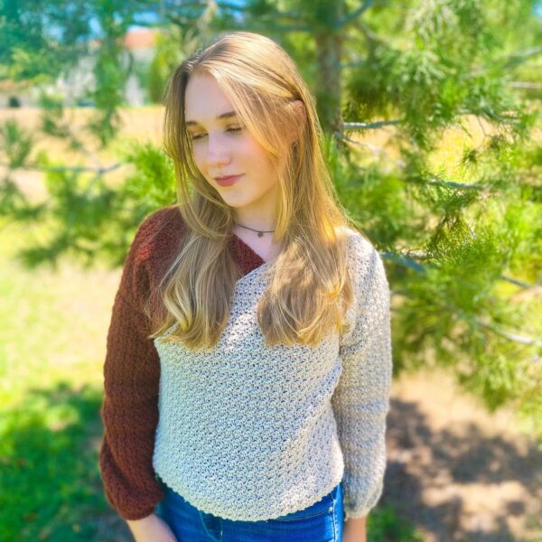 Crochet Two Toned Sweater Pattern 14
