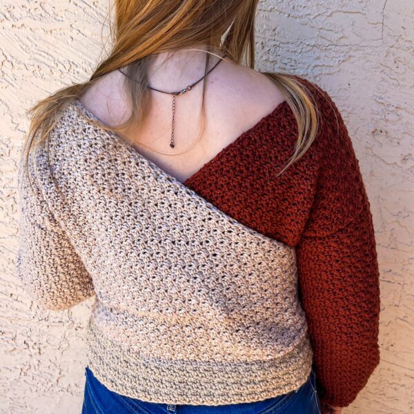 Crochet Two Toned Sweater Pattern 11
