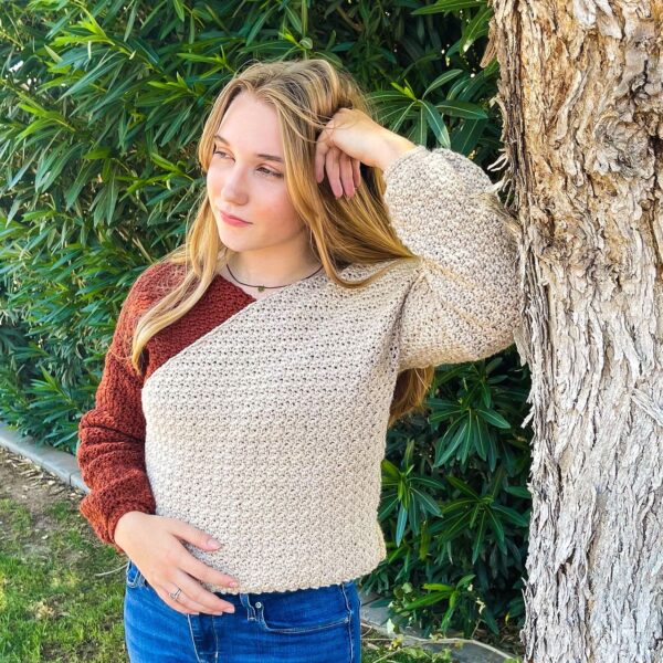 Crochet Two Toned Sweater Pattern 10