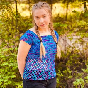 Estelle Babydoll Tee - Crochet Top