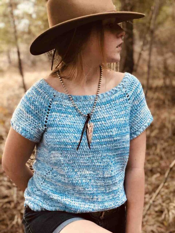 Penelope Raglan Crochet Tee Pattern