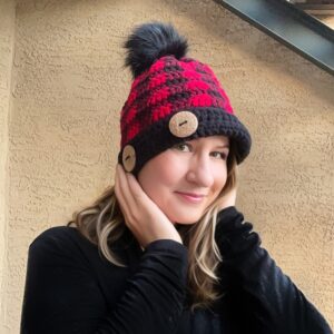Simply Chic Buffalo Plaid Crochet Beanie