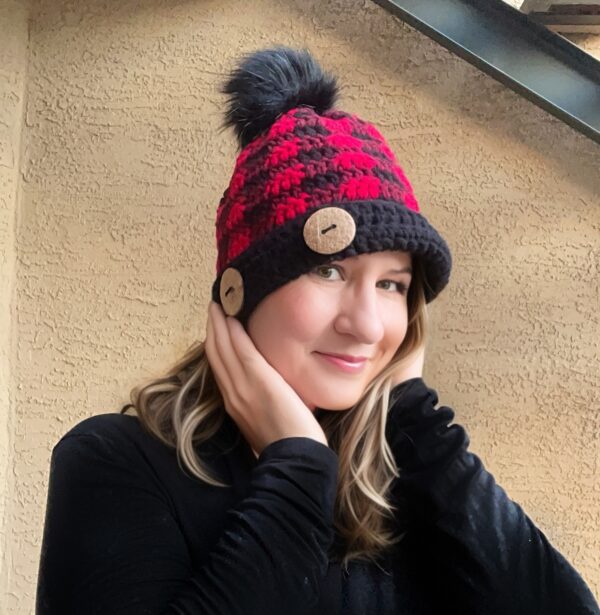 Simply Chic Buffalo Plaid Crochet Beanie