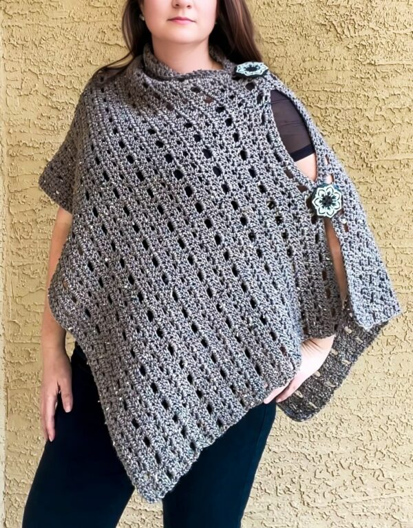 The Hanesly Crochet Rectangular Poncho