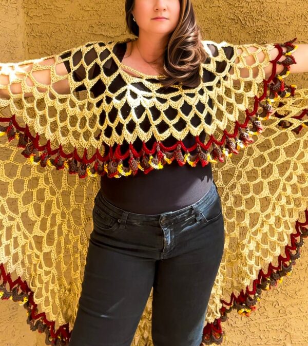 Stella Mandala Asymmetrical Circle Poncho