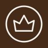 VIP membership icon featuring a simple crown symbol inside a circle, representing exclusive access to premium crochet patterns and perks.